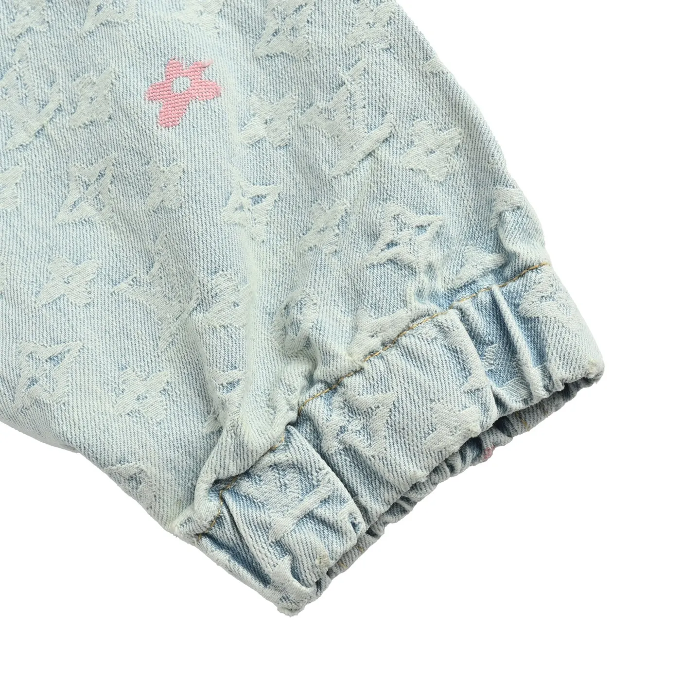 Louis Vuitton/Louis Vuitton 25Fw old flower jacquard embroidered zipper hooded denim jacket